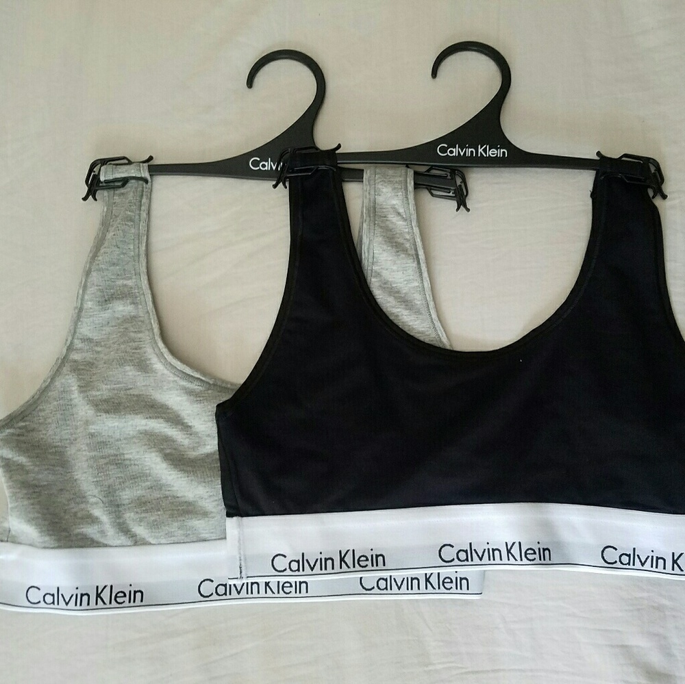 Two New Calvin Klein Unlined Bralettes